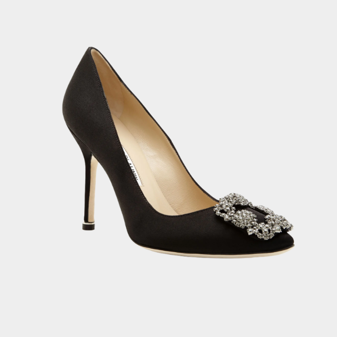 Manolo Blahnik Hangisi Jewel Buckle Pumps